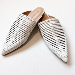ULLA Johnson Jana Babouche Mules White Slip On Flats
